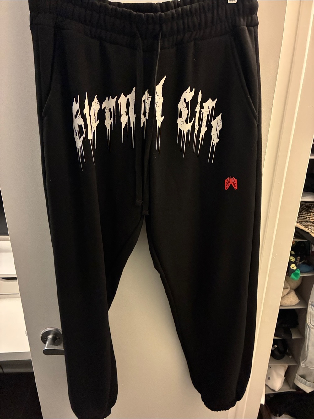 Black Graphic Street City Sweatpants